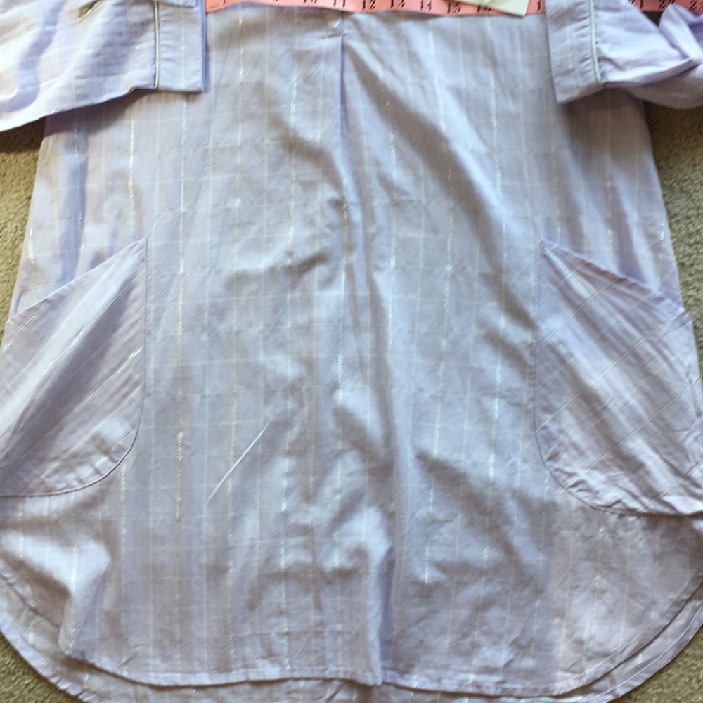 NWT UGG Lavender/Metallic Gabri Plaid Sleep Shirt - Picture 6 of 9